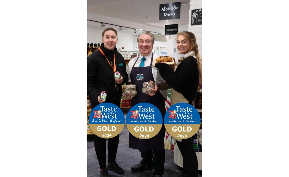 Puxton Farmshop & Butchers celebrates triple gold at Taste of the West Awards Puxton Farmshop & Butchers celebrates triple gold at Taste of the West Awards