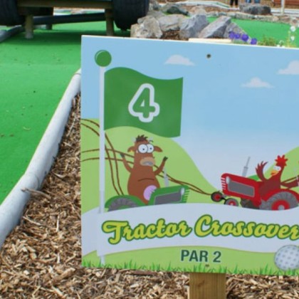 Farm Yard Crazy Golf How quickly can you make your way through our nine-hole crazy golf course?